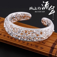 s9999 sterling silver bracelet for women hollow filigree palace opening pure silver filigree craft b