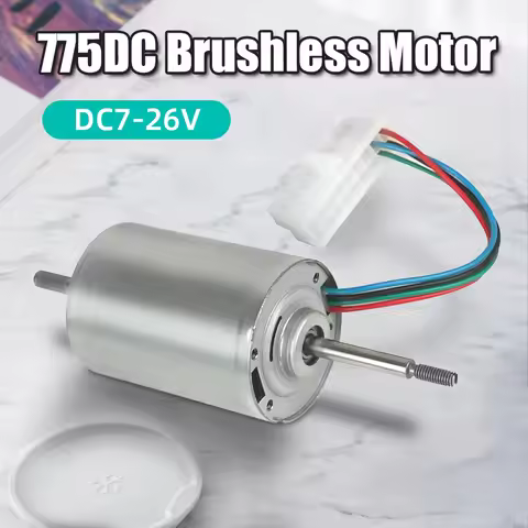 Brushless 775 Motor Built-in Drive 18V Twin-axis DC Motor Twin-axis Spindle Motor PWM Speed Regulati