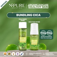Npure[bundle HEMAT]Cica Toner 150ml+Cica Face Wash 100ml/acne Skin/Combination/Oily Hydrating Face