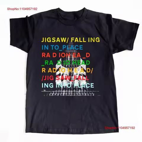 Radiohead Jigsaw Falling Into Place Album Black Heavy Cotton T shirt Size S 5XL vintage Washed Breat