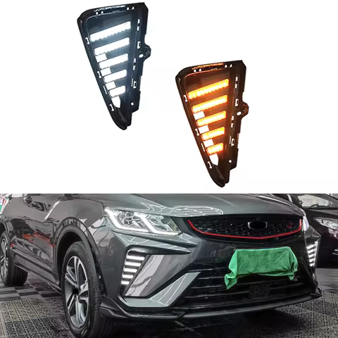 For Geely Coolray 2021-2025 LED Foglight DRL Front bumper foglight foglamp Assembly Daytime running 