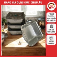 Set of 3 Vacuum Boxes with Square Basket Keller Size 21/ 25/ 29cm & 1 square basket 29cm