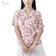 Pena house เสื้อเบลาส์ คอปกฮาวาย แขนสั้น POSS082501