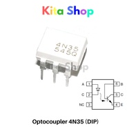 4N35 Optocoupler Transistor Output IC : 6-DIP