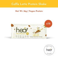 Heal Caffe Latte Protein Shake Powder - Vegan Protein (16 sachets) HALAL - Meal Replacement, Plant Based Protein