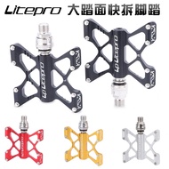 Litepro Quick Release Butterfly Pedal Bearing Pedals Foot Foldable Folding Bike Bicycle