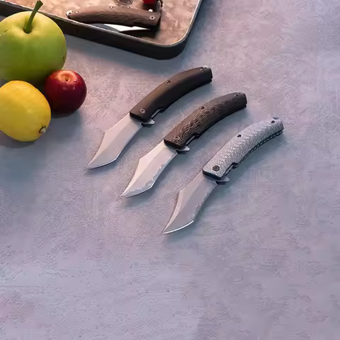 PSRK Pocket Folding Knife Tactical Carbon Fiber / G10 Handle 14C28N / SKD11 Steel Flipper Outdoor Ca