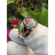 Watermaloon Tourmaline Asli 6ct ++ Silver Handmade Rings