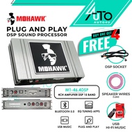 Mohawk 4 Channel DSP Power Booster 15 Band Tuning App DSP with Amplifier 4 In 6 Out Plug & Play DSP