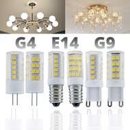 [G4 G9 E14] LED Ceramic bulb 220V 3W 5W 7W 9W Tricolor bulb crystal chandelier bulb High brightness 