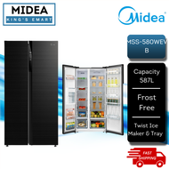 Midea 587L Side By Side Refrigerator MSS-580WEVB Peti Sejuk 冰箱 Fridge