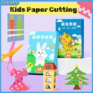 【Free Scissor】DIY Kids Colour Paper Cutting Set Educational Toys Craft Education Origami 48Pcs
