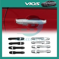 Toyota Vios AC100 (2023 - 2025)Handle Chrome Black Carbon Design Handle Cover For Vios AC100 2023 - 