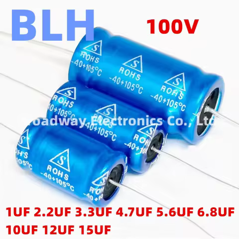 5PCS High Pitched Speaker Infinite Axial Capacitor Divider Capacitor NP 100V 1UF 2.2UF 3.3UF 4.7UF 5
