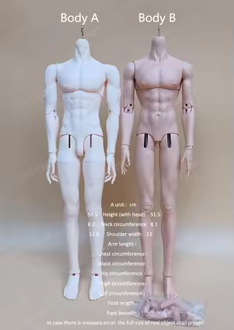 Fashion dolls resin BJD male body 51.5 cm HeHeBJD High Quality toys free shpiping