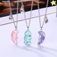 GORROS 3Pcs BFF Necklaces, Cute Alloy Matching Heart Pendant Necklace, Friendship Jewelry Friendship