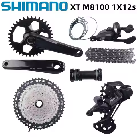 Shimano Deore XT M8100 1X12 Speed Groupset 12S Shift Lever Rear Derailleur CN Chain 12V 10-51T Casse