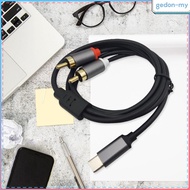 [GedonMY] Type-c to Double RCA Male Cable USB C AUX Cable Cable Anti Interference Audio AUX Adapter 