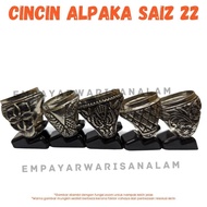 Sarung Cincin Alpaka Saiz 22 / Sarang Cicin Tanpa Batu Permata Akik / Cincin Lelaki