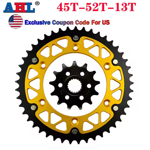 Motorcycle 45T~52T 13T Front & Rear Sprocket For SUZUKI RM125 RM-Z250 RMZ250 N P R S T K6 K7 K8 K9 L