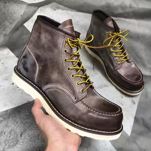 YQ875 Rock Can Roll Size 35-52 Super Quality Genuine Italian Cow Leather Handmade Durable Goodyear W