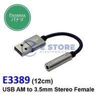 Panamax 12cm USB AM to 3.5mm Stereo Female Cable - E3389/12CM