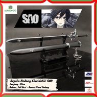 Gantungan Kunci Replika Pedang Anime SAO Kirito Elucidator Limited