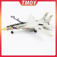 TMOY 1:72 Scale F-14 Tomcat Fighter Jet Model - White & Black ABS Plastic Aircraft With Detailed Des