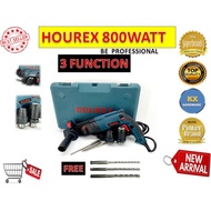 AXM / HOUREX 26mm 800w 3-mode Powerful Rotary Hammer Drill With Free 3pcs drill bit