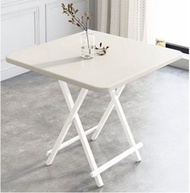 全城熱賣 - 2E54 (白色/70*70*74cm) 折疊桌 家用餐桌 簡易電腦桌 宿舍桌 可對折手提桌 戶外擺攤折疊方桌