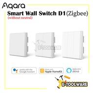 Aqara Wall Switch D1 No Neutral Wire ZigBee Smart APP Global Smart Home Wall Switch