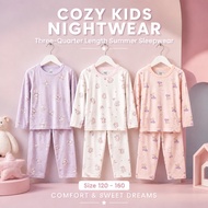 TW9 (Size 120-160) Pyjamas Set Cotton Pyjamas Girl Three-Quarter Length Pyjamas
