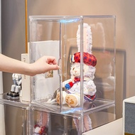 Oversized Acrylic Mystery Box Display Cabinet Fully Transparent Anti-dust Protection Magnetic Openin