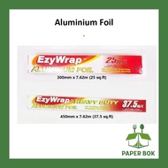 Kerajang Aluminium [1pcs] [25 sq.ft / 37.5 sq.ft] EzyWrap aluminum Foil / BBQ Baking Foil / Catering