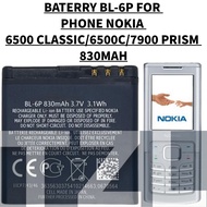 BATERRY NOKIA PHONE BL-6P COMPATIBLE PHONE NOKIA 6500 CLASSIC/6500C/7900 PRISM BATERRY 830MAH