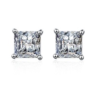 1ct Moissanite Earrings for Women Lab Grown Diamond Ear Studs 925 Sterling Silver Fine Jewelry Gift
