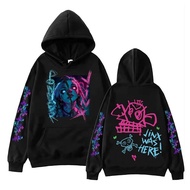 LEAGUE OF LEGENDS ARCANE Hoodie Men's and Women's VI JINX CAITLYN Printed Sweatshirt Plus Size Vinta