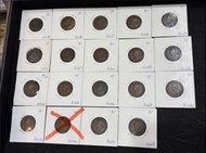 1931年香港一仙硬幣（A2134 2172 A1934 A2125 A2108 A2107 A2106 A2100 A2127 A2101 A2094 A2093 A2068 A2069 A2086