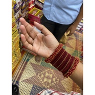 Indian Bangles(Velvet Bangles with Pearls)