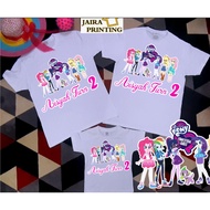 My Little Pony Birthday Tshirt Birthday Family 01 (Baju) BAJU BUDAK LITTLE PONY BAJU PONY TSHIRT BUD
