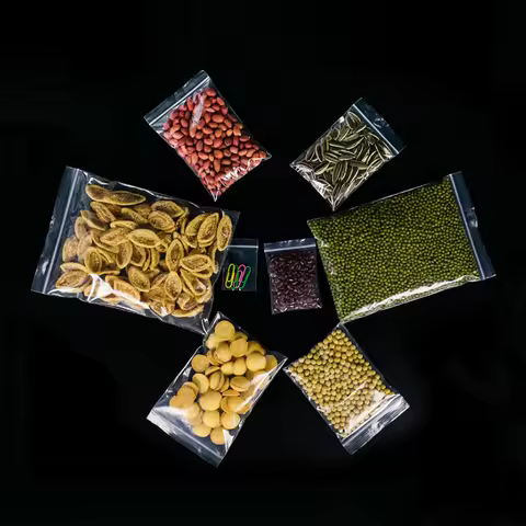 100pcs Transparent Thick Zip lock Bags Clear Ziplock Food package Storage bag Plastic Thick Small Je