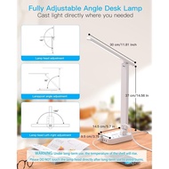 One Beat Small LED Desk Lamp Power Strip 5ft Extension Cord with 3 Outlets 4 USB Ports(2 USB C), 4 M