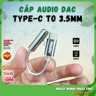 Cáp chuyển Faaeal typeC sang aux 3.5mm dây mạ bạc có DAC 32bit 384Khz