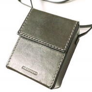 二手JIL SANDER Box 斜背包，深棕色，義大利製造。