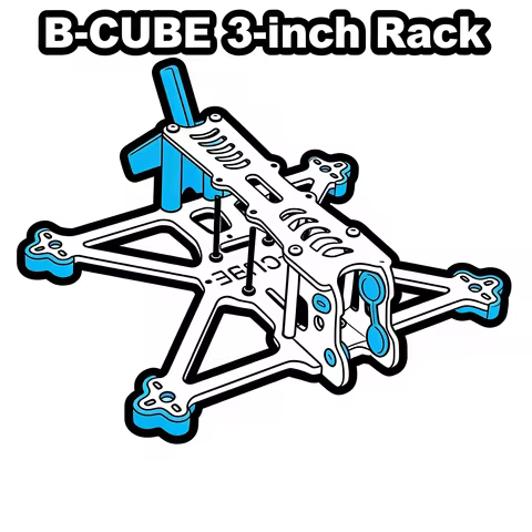 B-CUBE 3inch DJI O4 FPV Drone Frame Kit Carbon Fiber Racing Quadcopter Freestyle INAV Beatflight F72