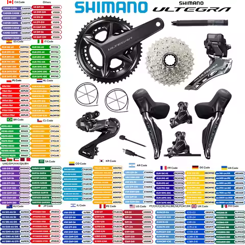 Shimano Ultegra Di2 R8170 Groupset 2x12s With R8100 Crankset 170MM 50-34T Cassette R8150 FD RD For R