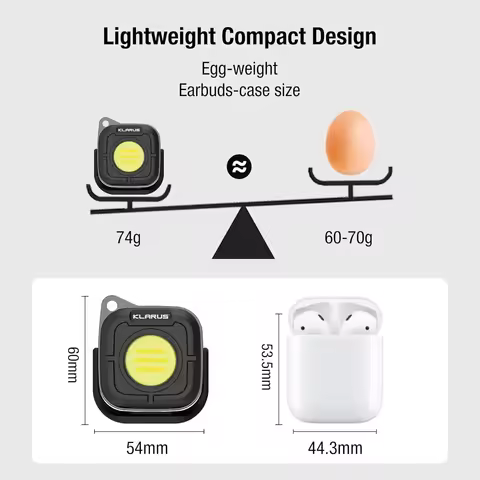 Klarus CL5 Keychain Light, 650lm Rechargeable LED, Magnetic Work Light,Waterproof, Portable EDC Flas