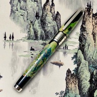 3952老山羊-天然漆彩繪筆 X800 山水寫意 書法鈦尖鋼筆
