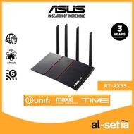 ASUS Router RT-AX55 AX1800 Dual Band WiFi 6 Router supports AI-Mesh MU-MIMO and OFDMA (RT-AX55)