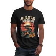 【Cod】 Casual Cotton Shortsleeve Tees Funny Meme Alligatraz Everglades Alcatraz Men Women Gifts T-Shi